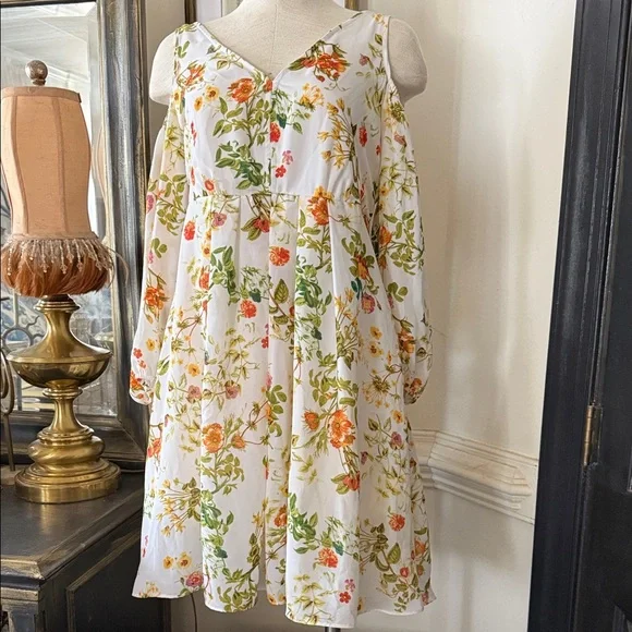 Disney Alice in Wonderland Day Dreamer Cold Shoulder Dress - Picture 1 of 7